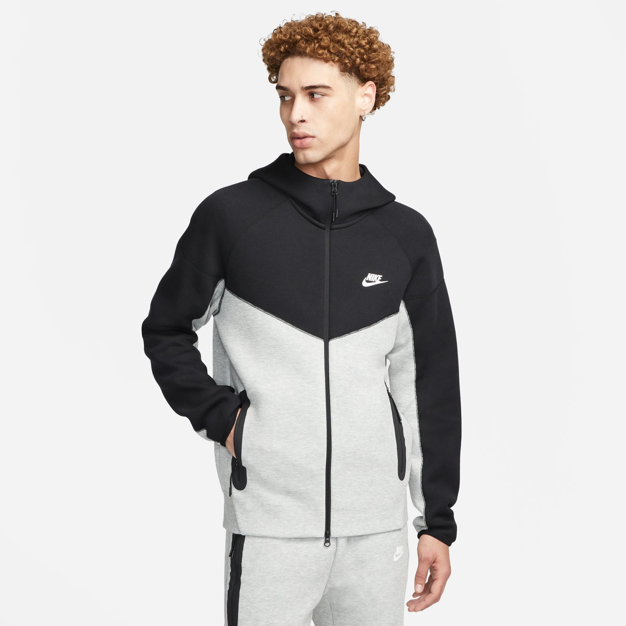 Nike Tech Fleece Windrunner Jacket - Grey/Black