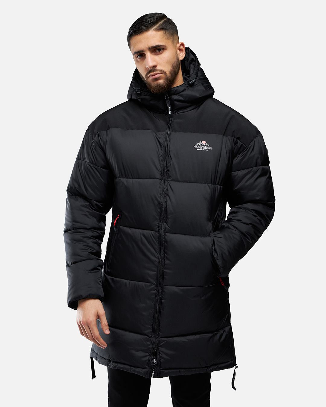 Chaqueta de plumas Helvetica Brooklyn - Negro