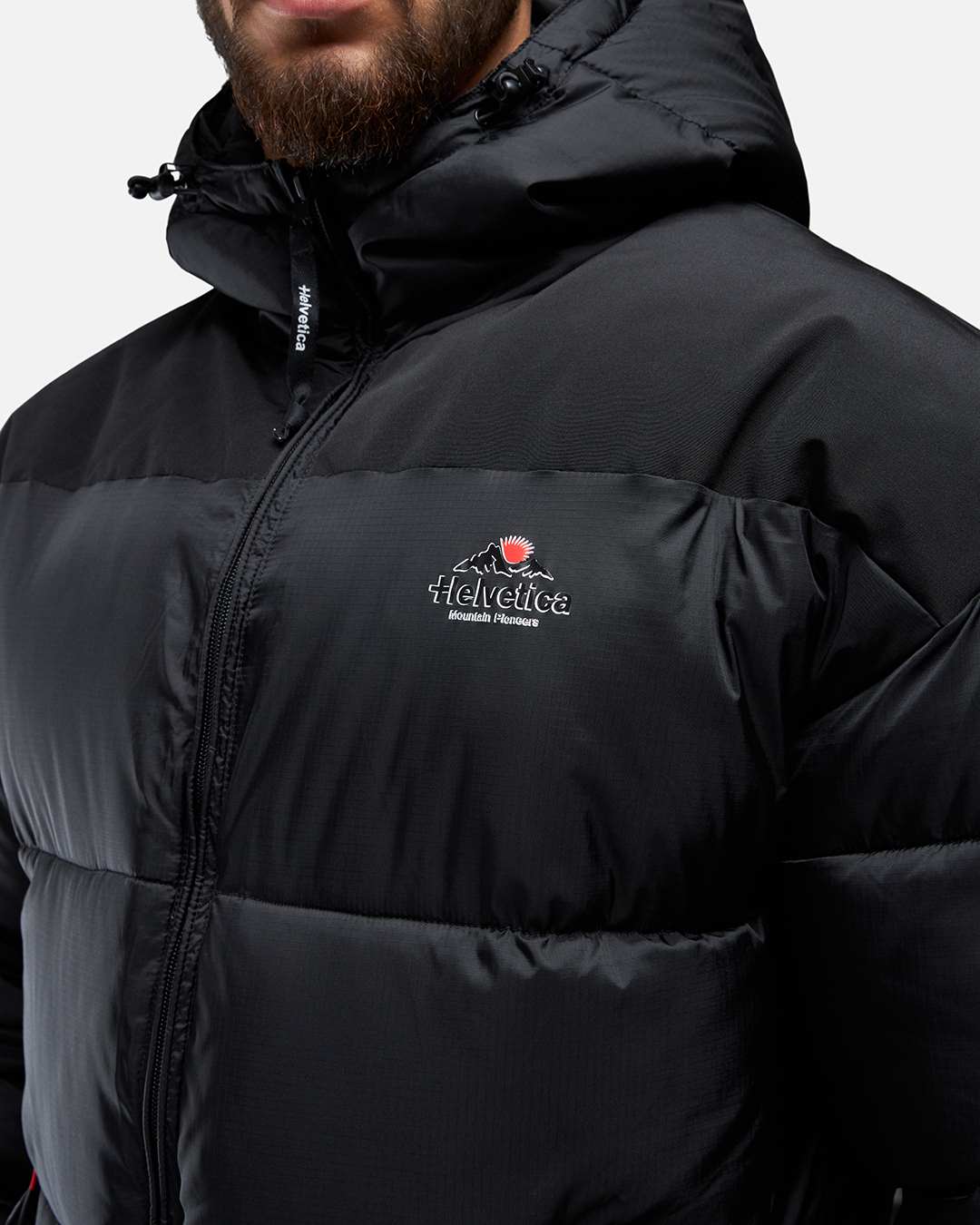 Chaqueta de plumas Helvetica Brooklyn - Negro