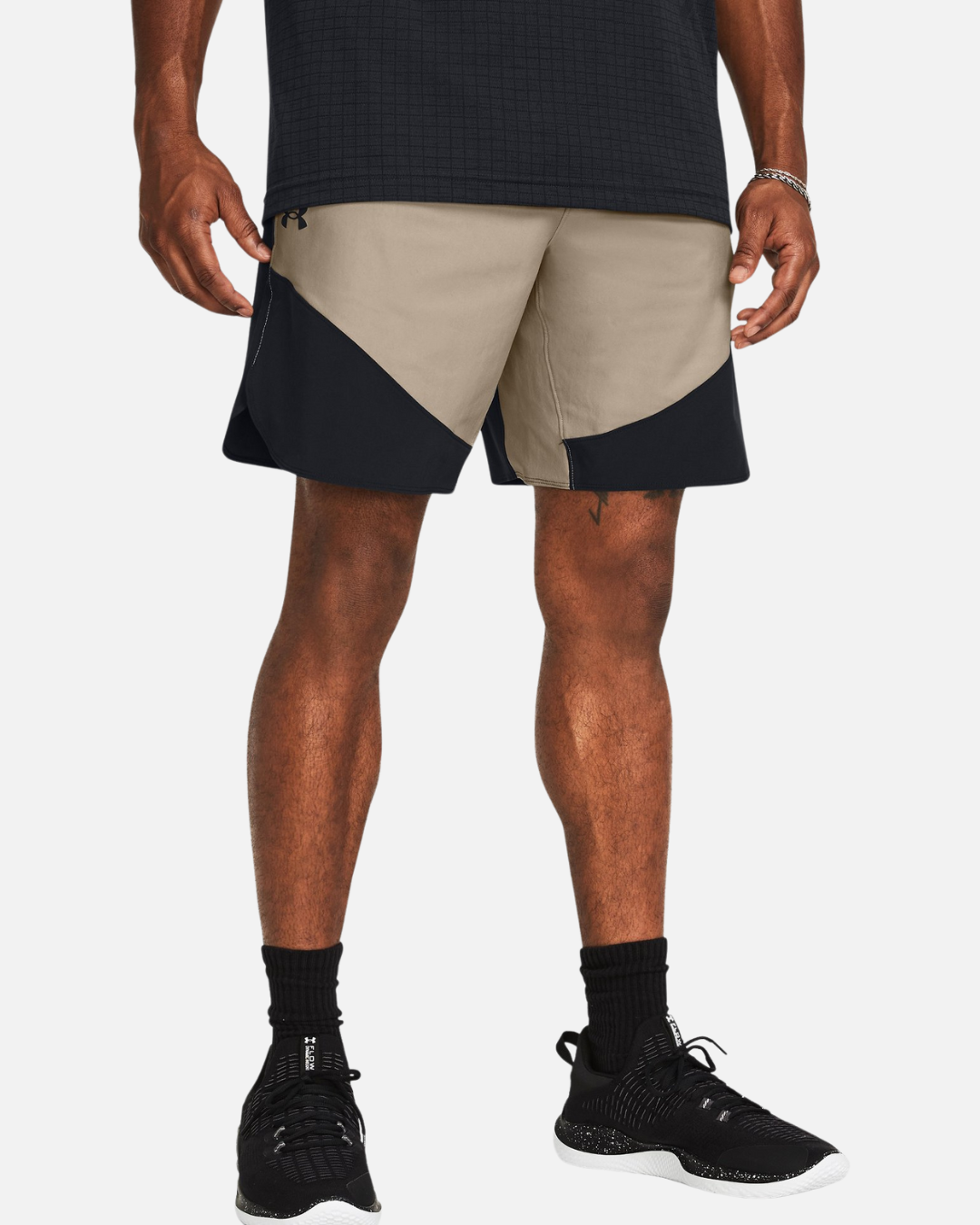 Pantalón corto Under Armour Vanish Elite Hybrid - Beige/Negro
