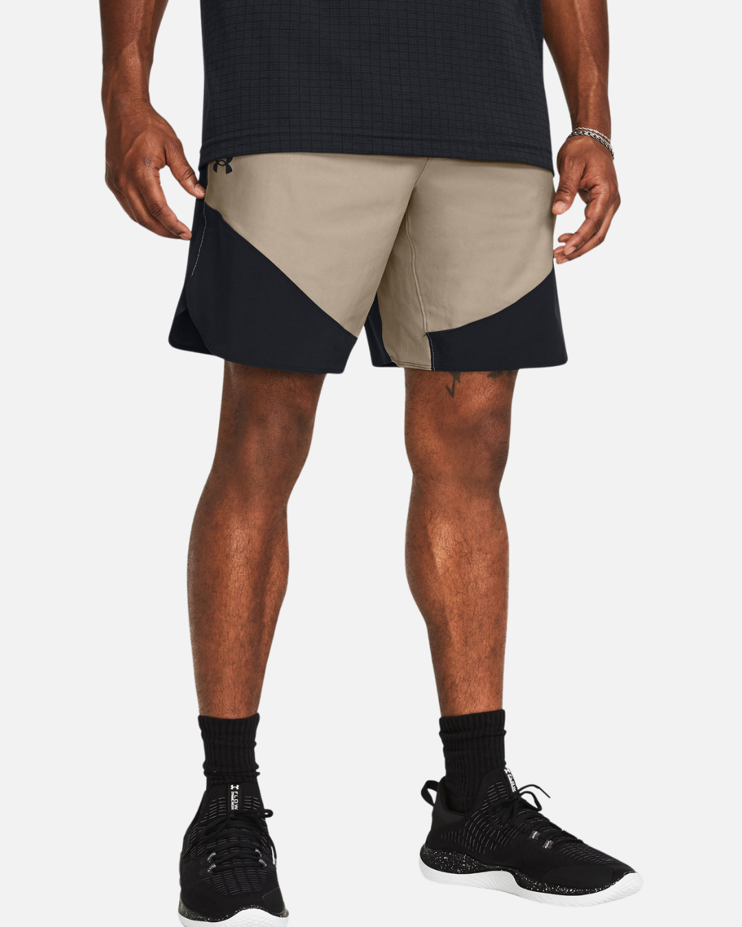 Short Under Armour Vanish Elite Hybrid - Beige/Noir