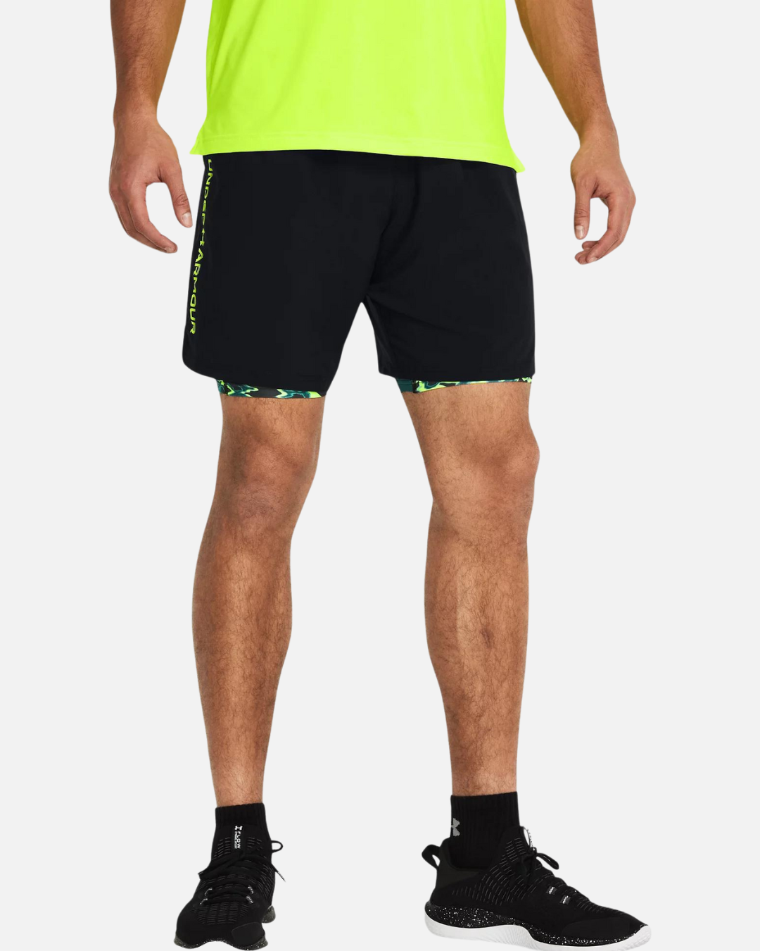 Short Under Armour Wordmark - Noir/Jaune