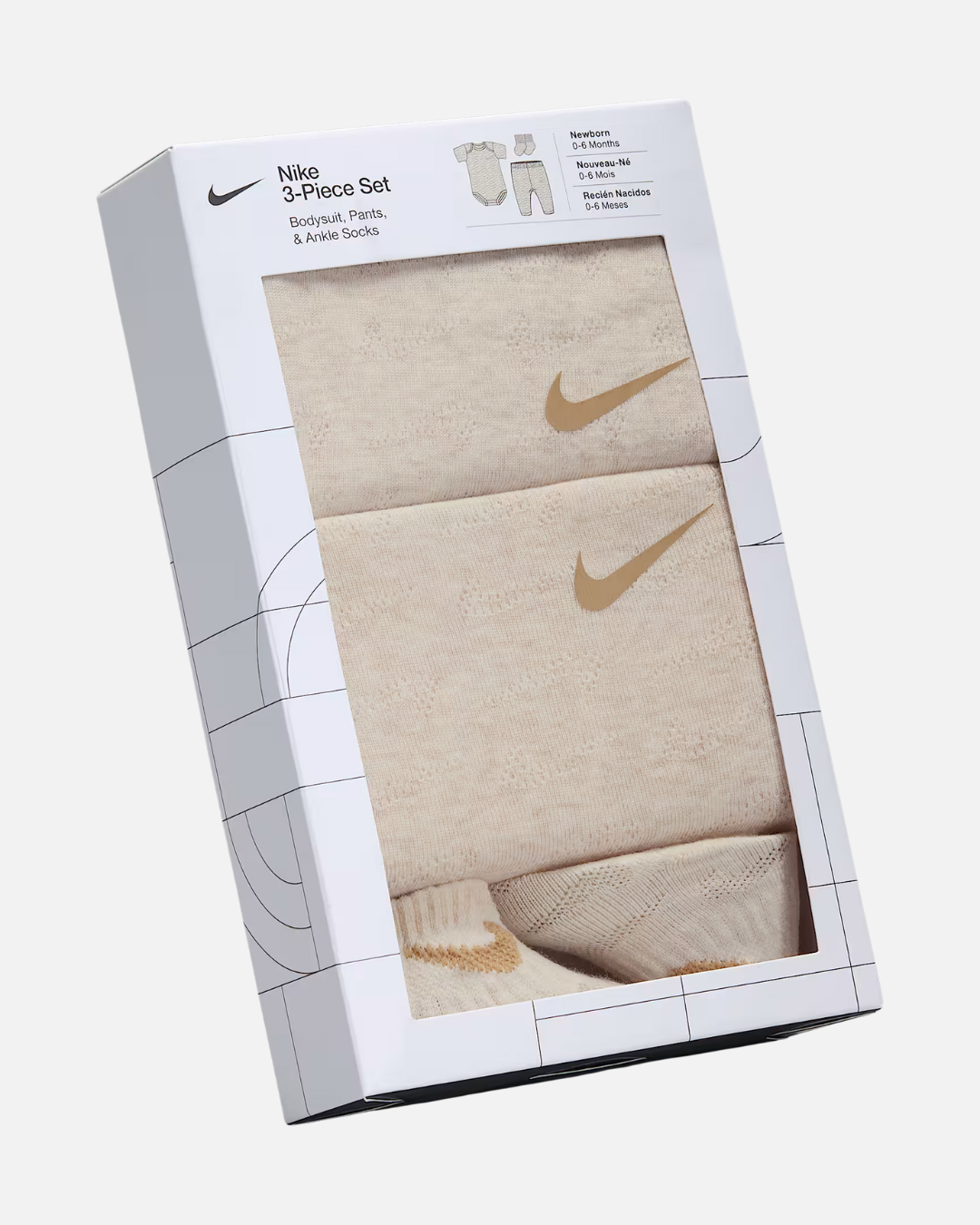 Nike 3-Piece Baby Pointelle Set - Beige