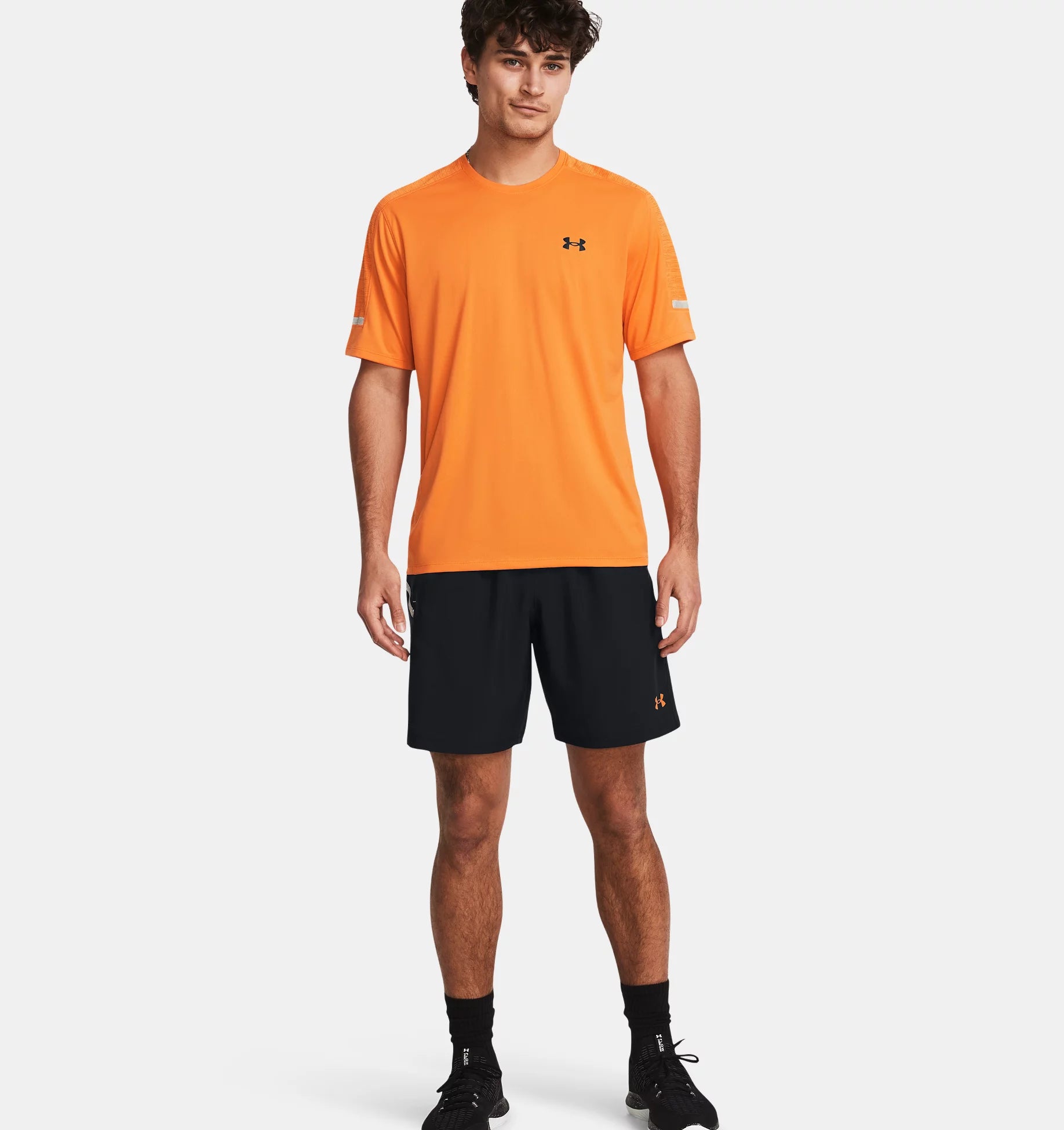 Short Under Armour Core - Noir/Orange