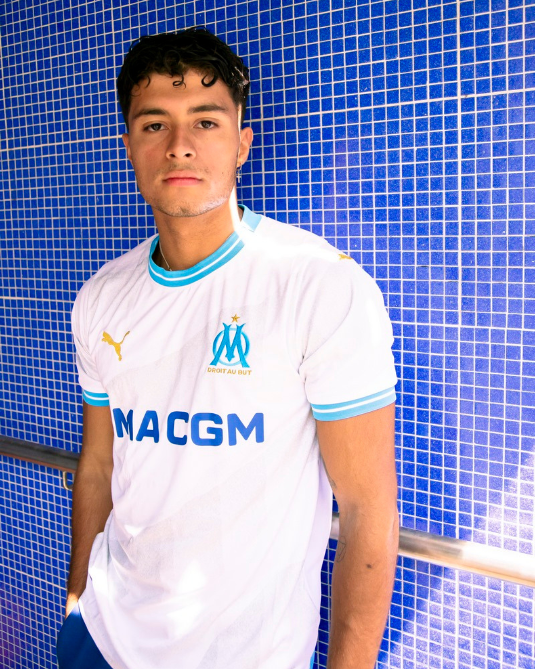 Maillot Domicile OM 2023/2024 - Blanc/Bleu