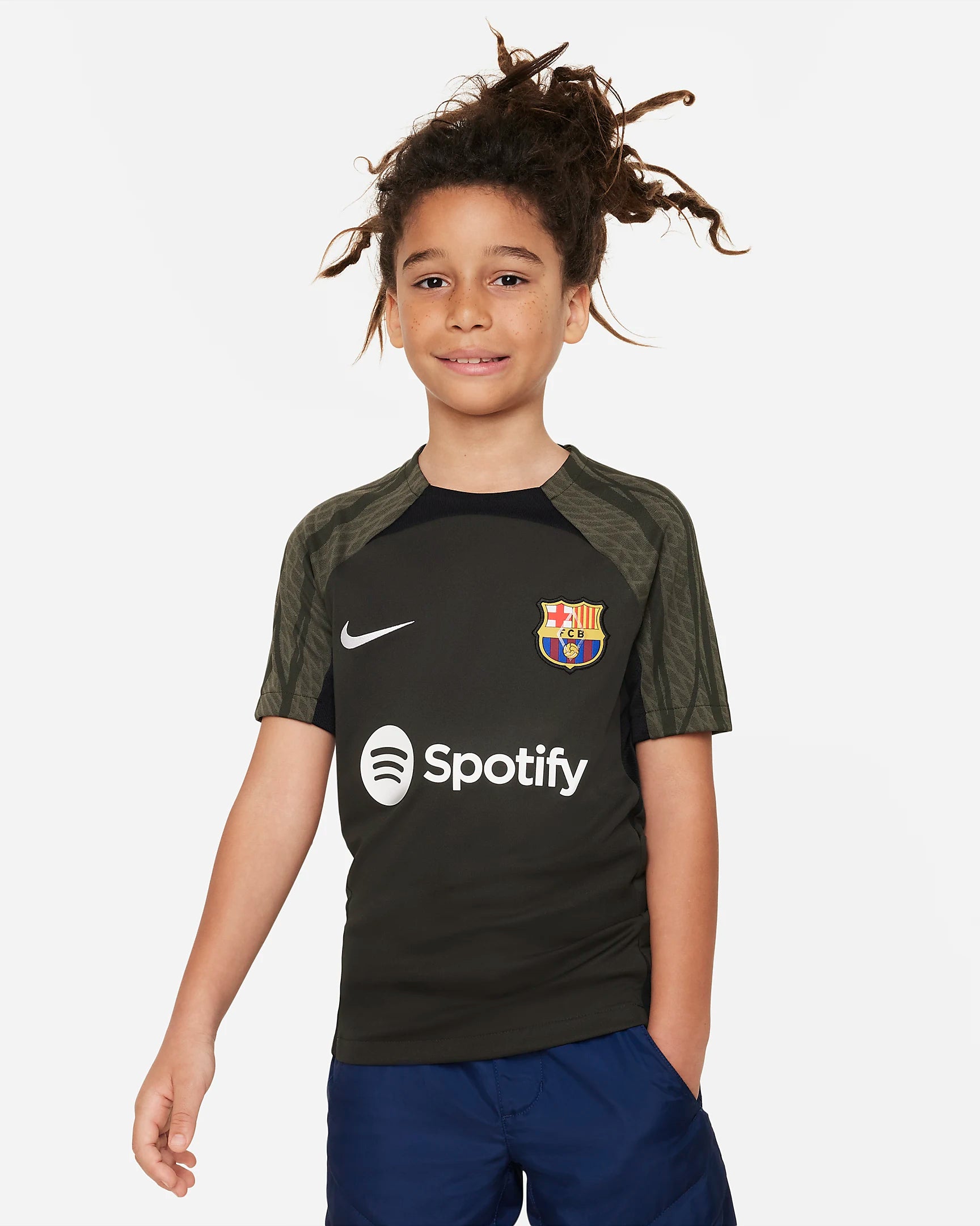 Maillot d'entrainement FC Barcelone Junior 2023/2024 - Kaki