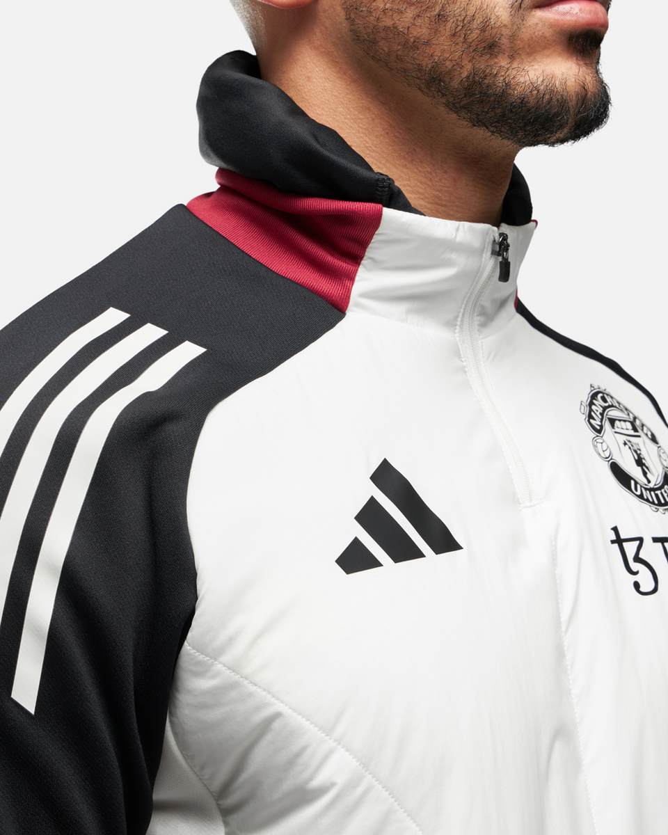 Manchester United 2024/2025 top with integrated balaclava - White/Black/Red