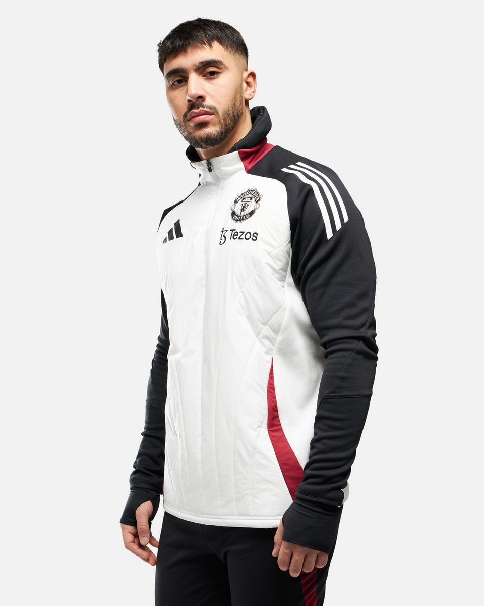 Manchester United 2024/2025 top with integrated balaclava - White/Black/Red