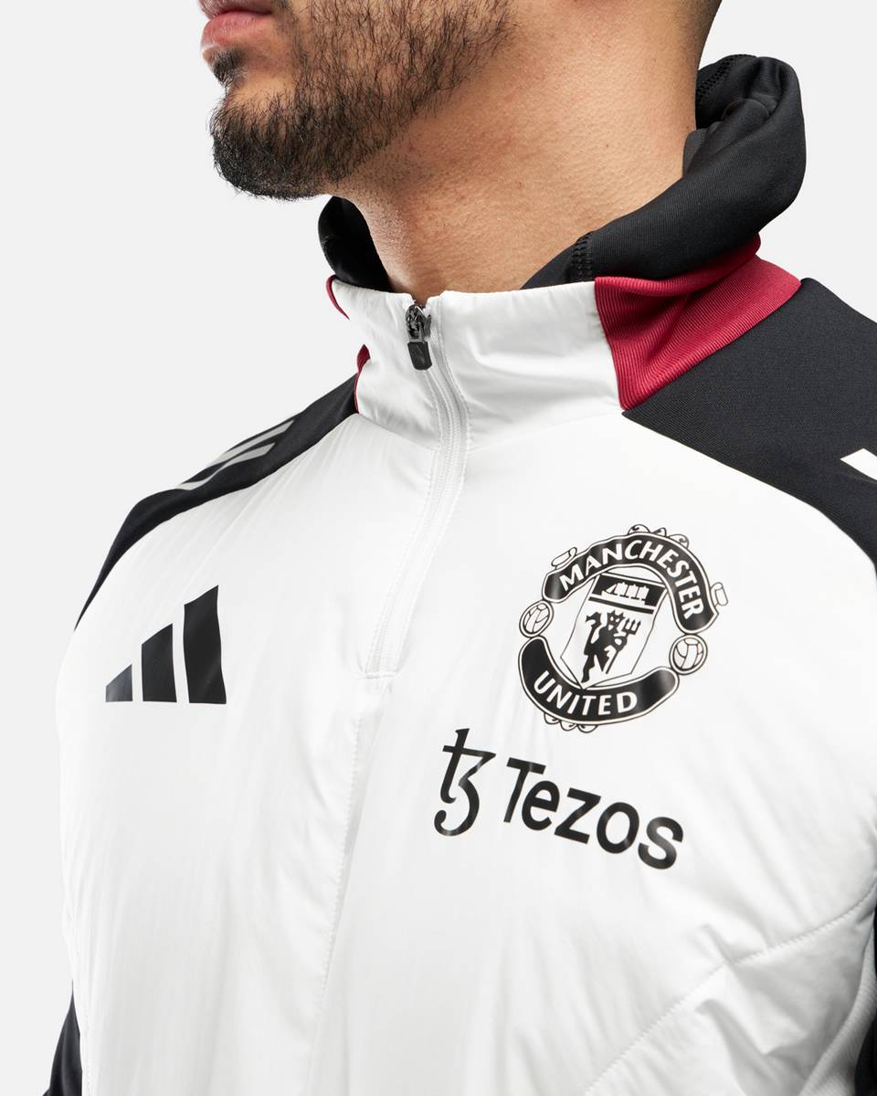Manchester United 2024/2025 top with integrated balaclava - White/Black/Red