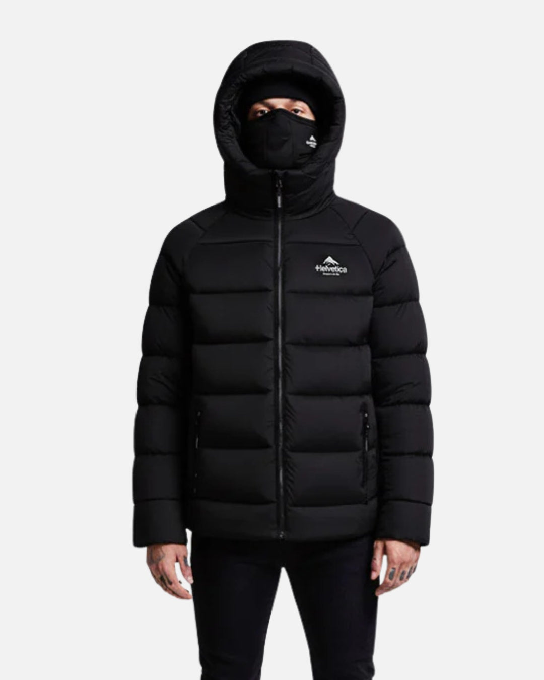 Doudoune avec cagoule intégrée Helvetica Sniper - Noir