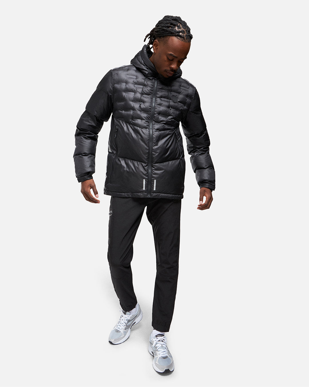 FK Snow Daunenjacke mit integrierter Kapuze – Schwarz