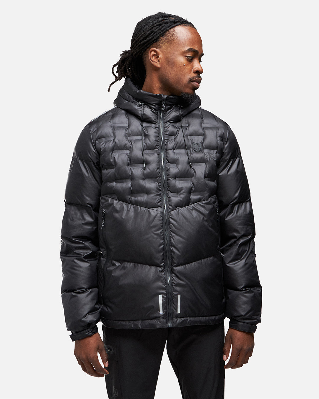 FK Snow Daunenjacke mit integrierter Kapuze – Schwarz