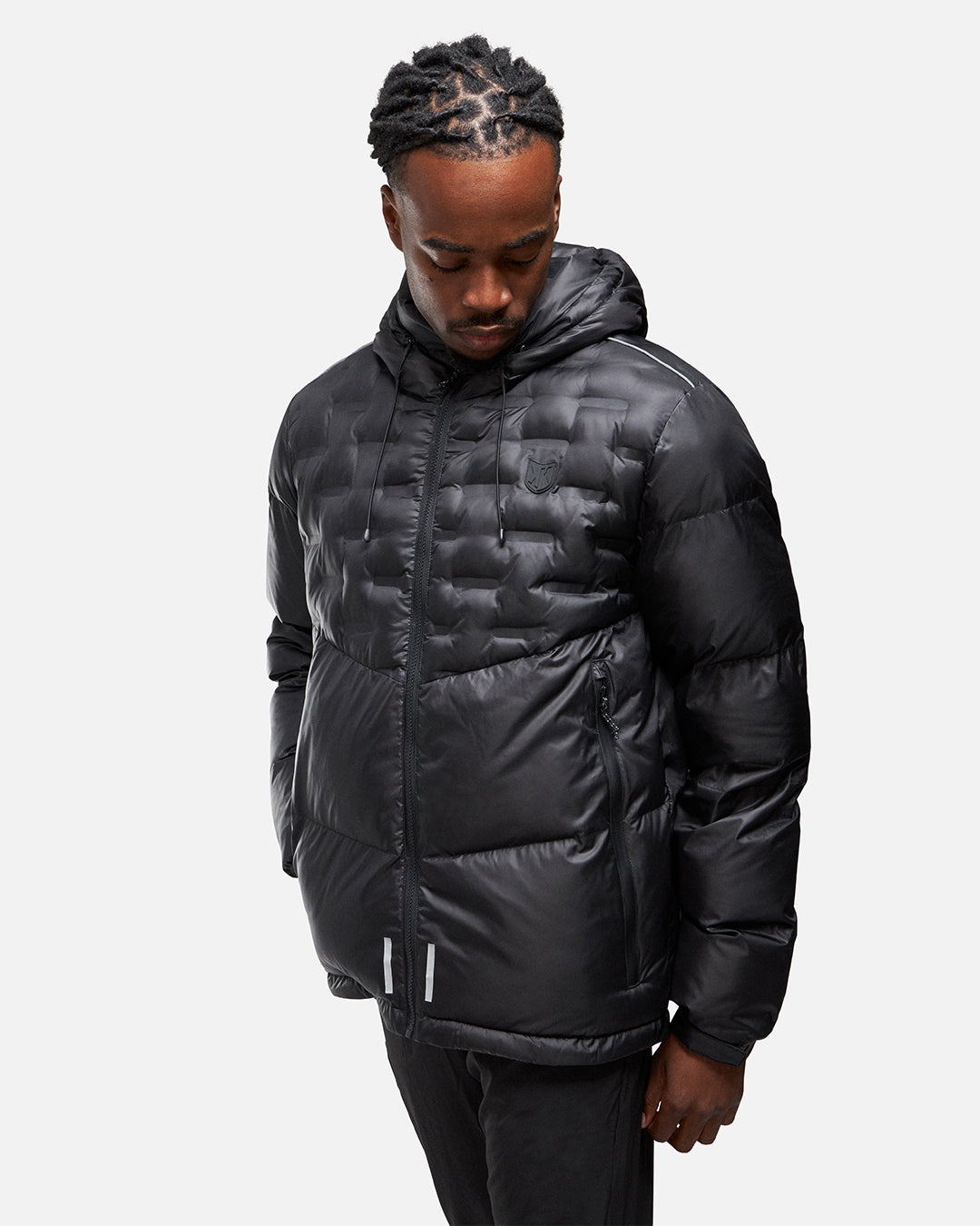 FK Snow Daunenjacke mit integrierter Kapuze – Schwarz