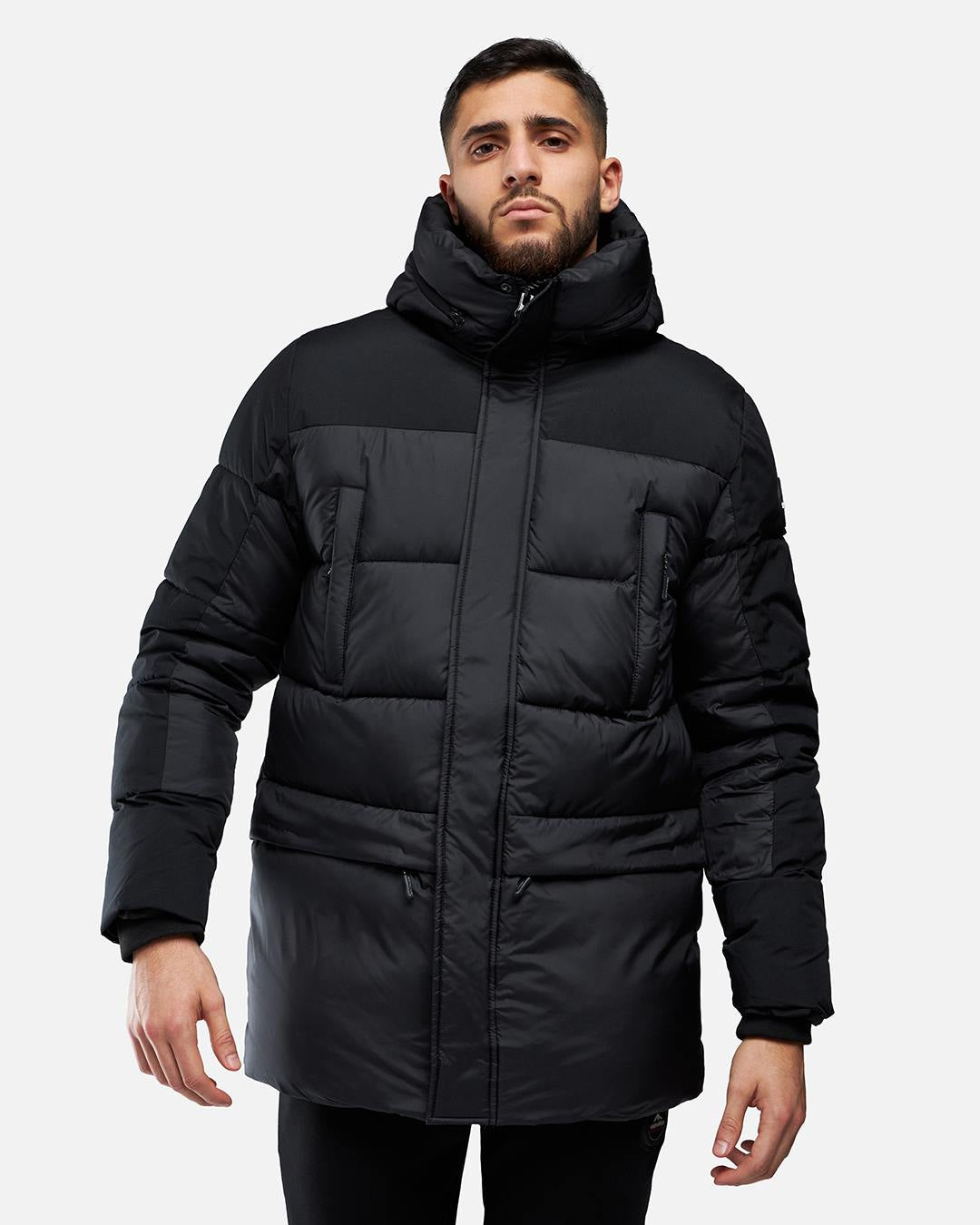 Anorak con capucha integrada Helvetica Ricky 2 - Negro