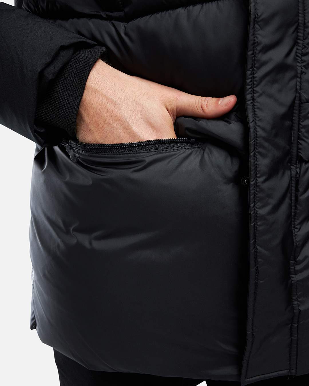 Anorak con capucha integrada Helvetica Ricky 2 - Negro