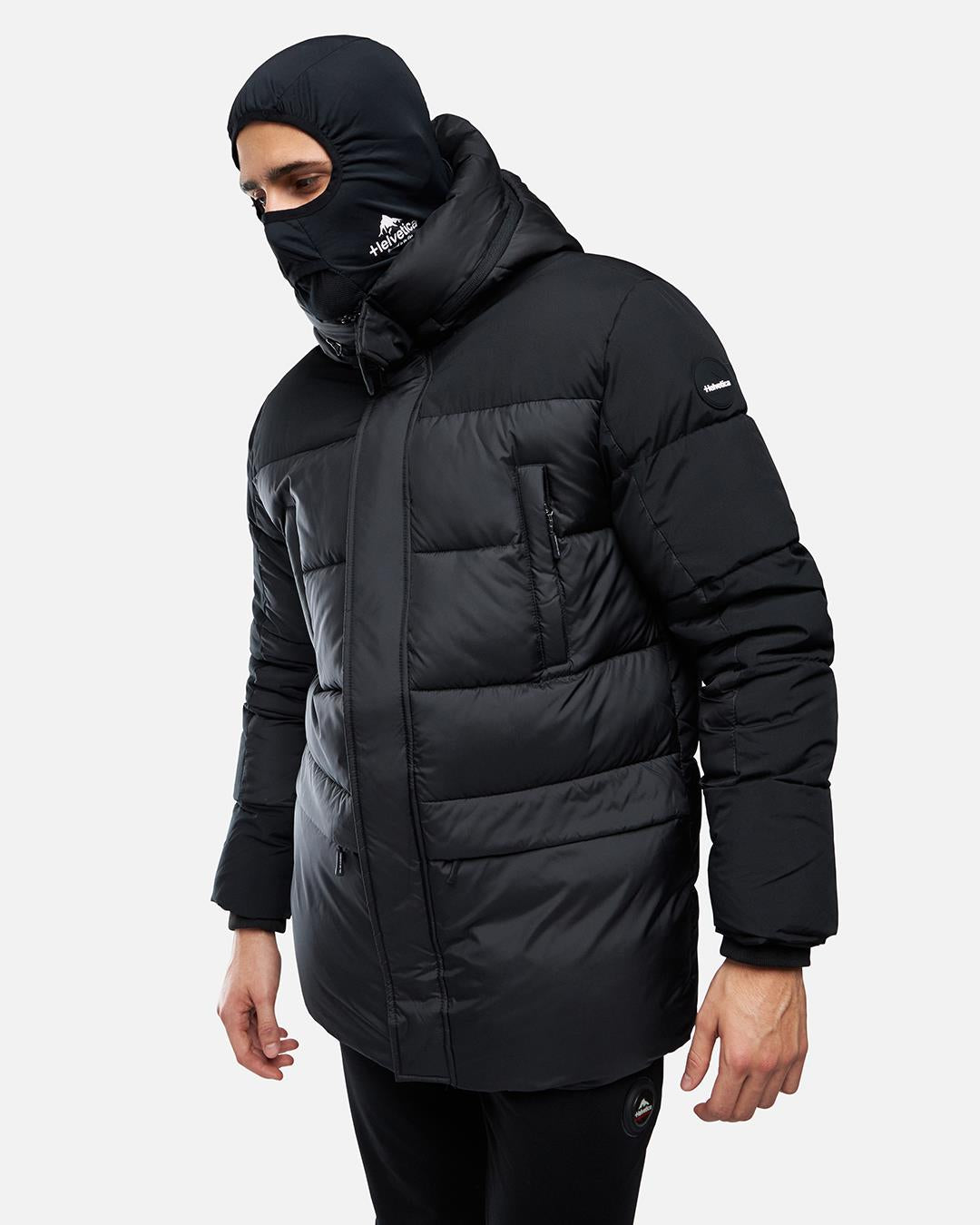 Anorak con capucha integrada Helvetica Ricky 2 - Negro