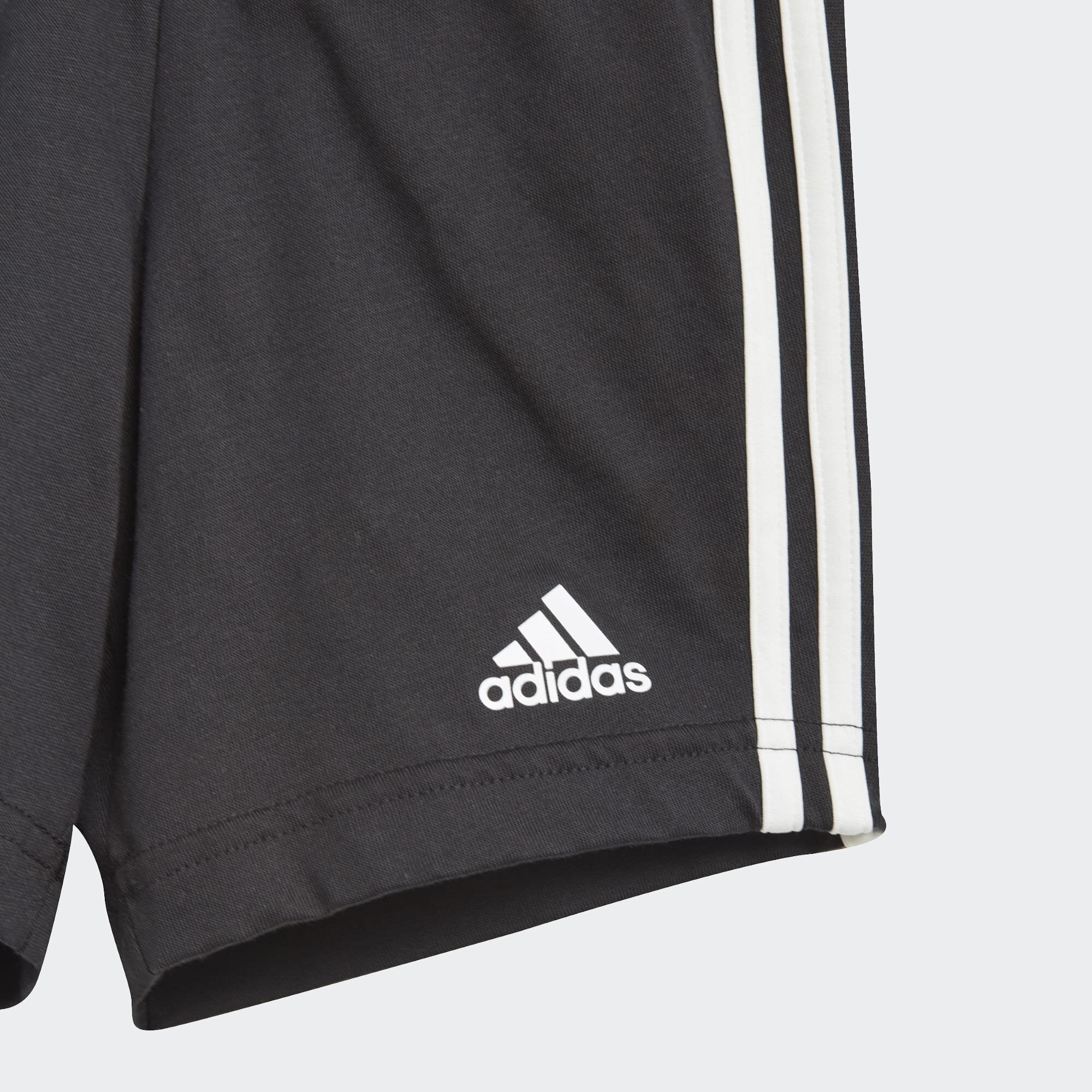 Set maglietta/pantaloncini Adidas 3 Stripes per bambini - Bianco/Nero