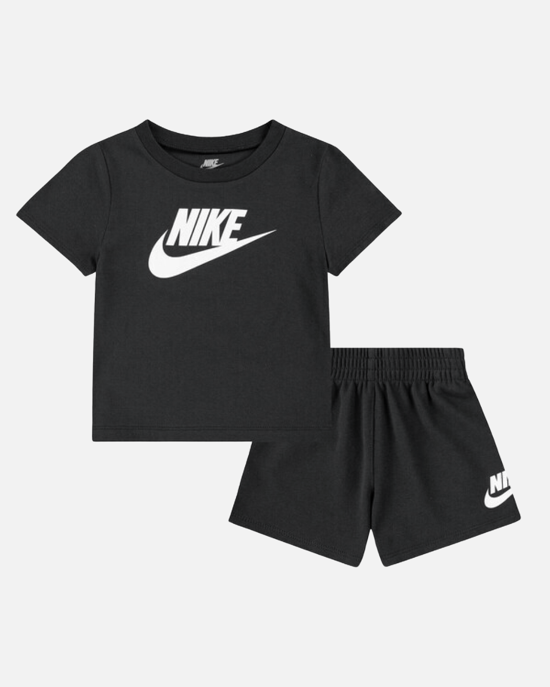 Completo maglietta pantaloncini Nike per bambini Nero Footkorner