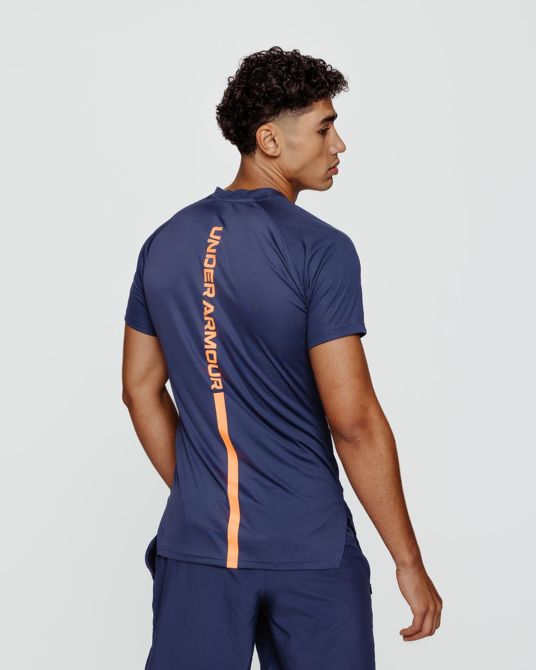 T-Shirt Under Armour Accelerate - Grau/Orange