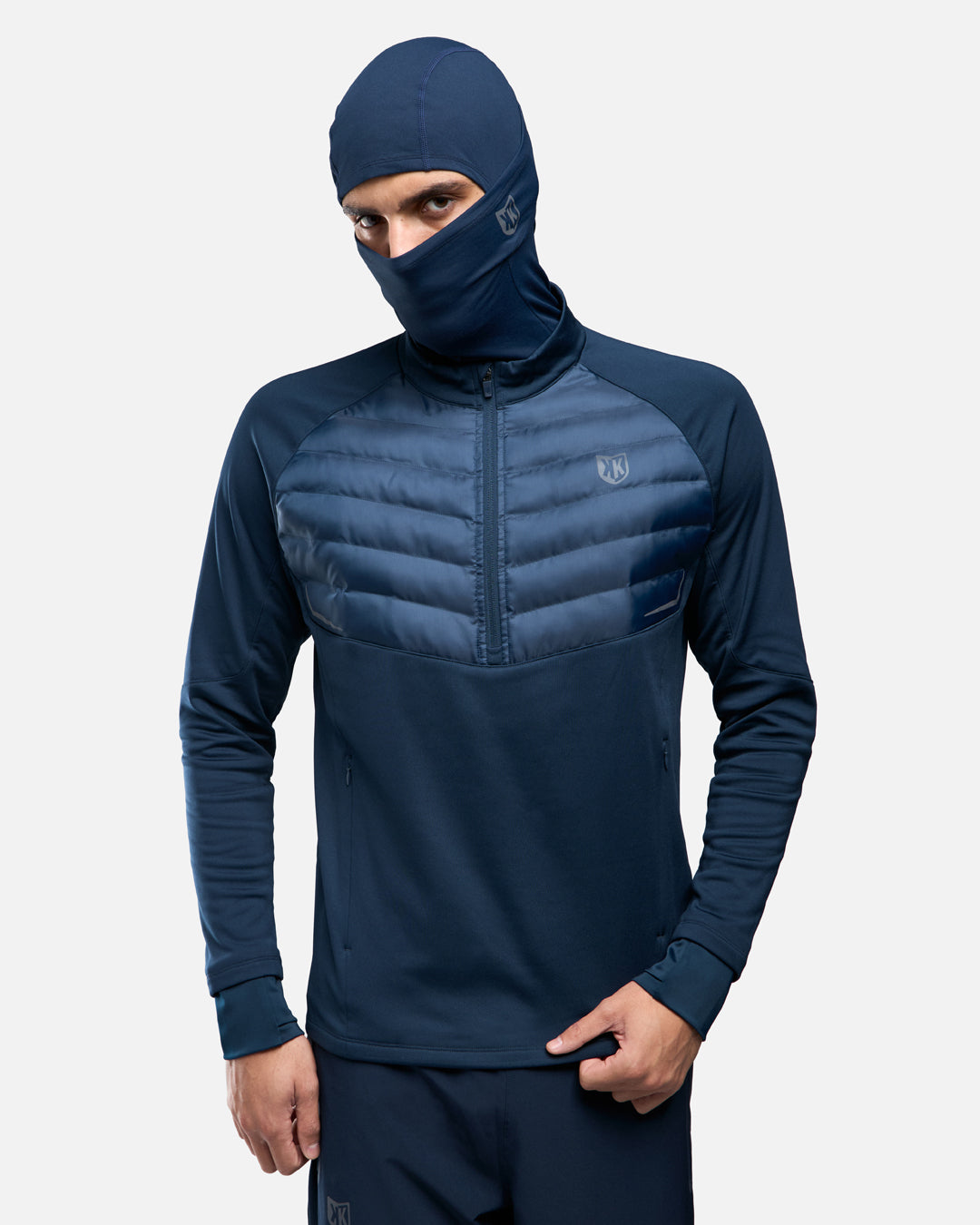 Haut 1/2 Zip FK Rocks Cagoule Integrada - Marino