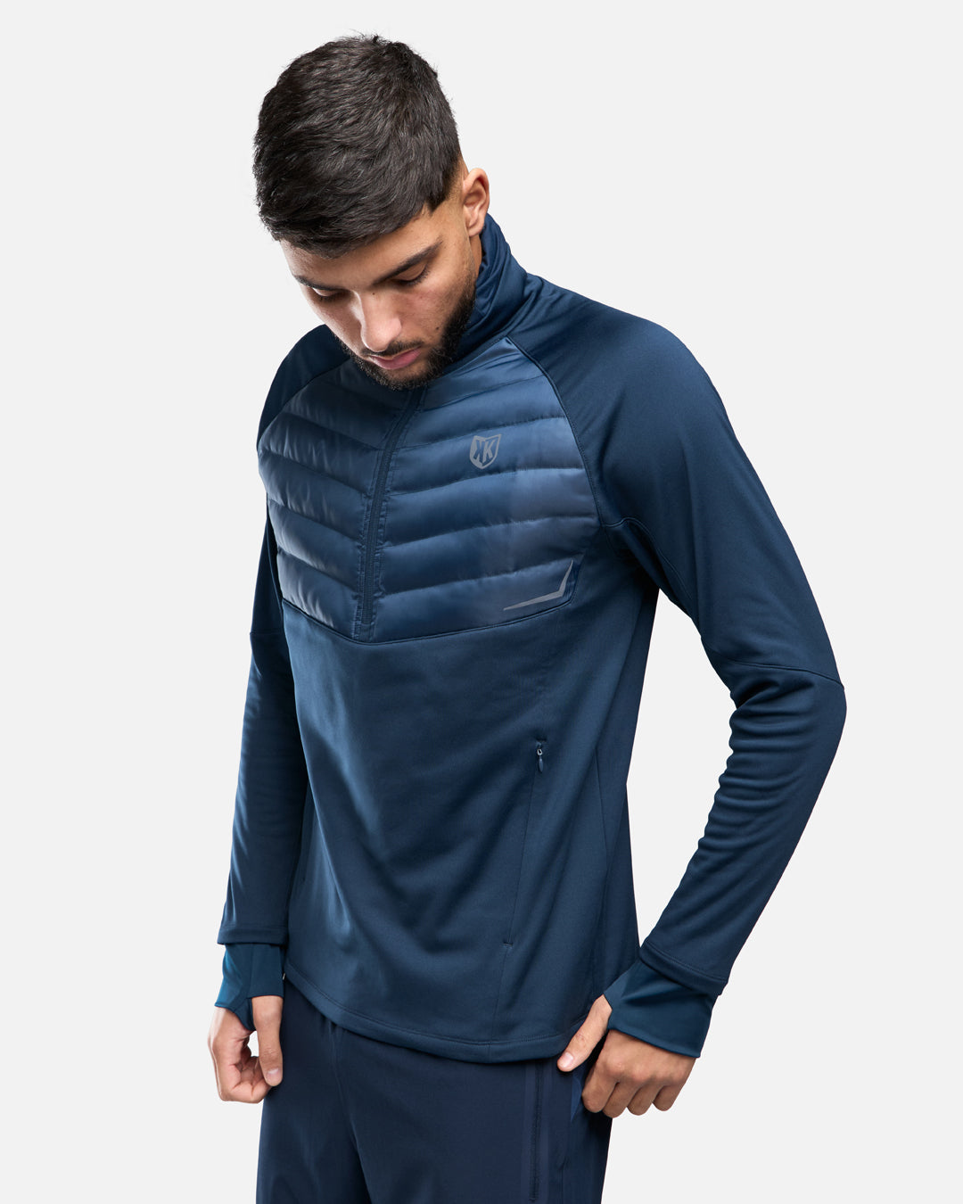 Haut 1/2 Zip FK Rocks Cagoule Integrada - Marino