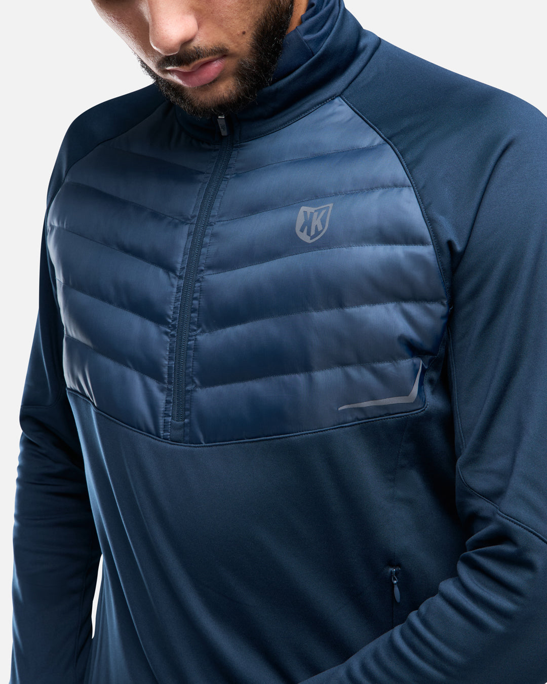 Haut 1/2 Zip FK Rocks Cagoule Integrada - Marino