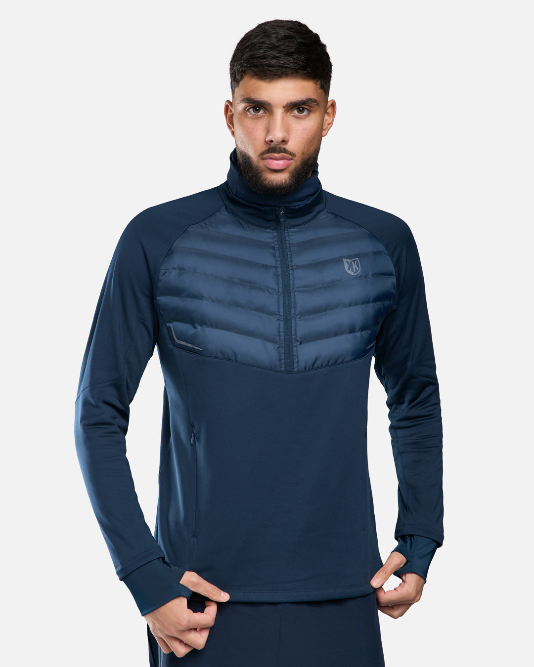 Haut 1/2 Zip FK Rocks Cagoule Integrada - Marino