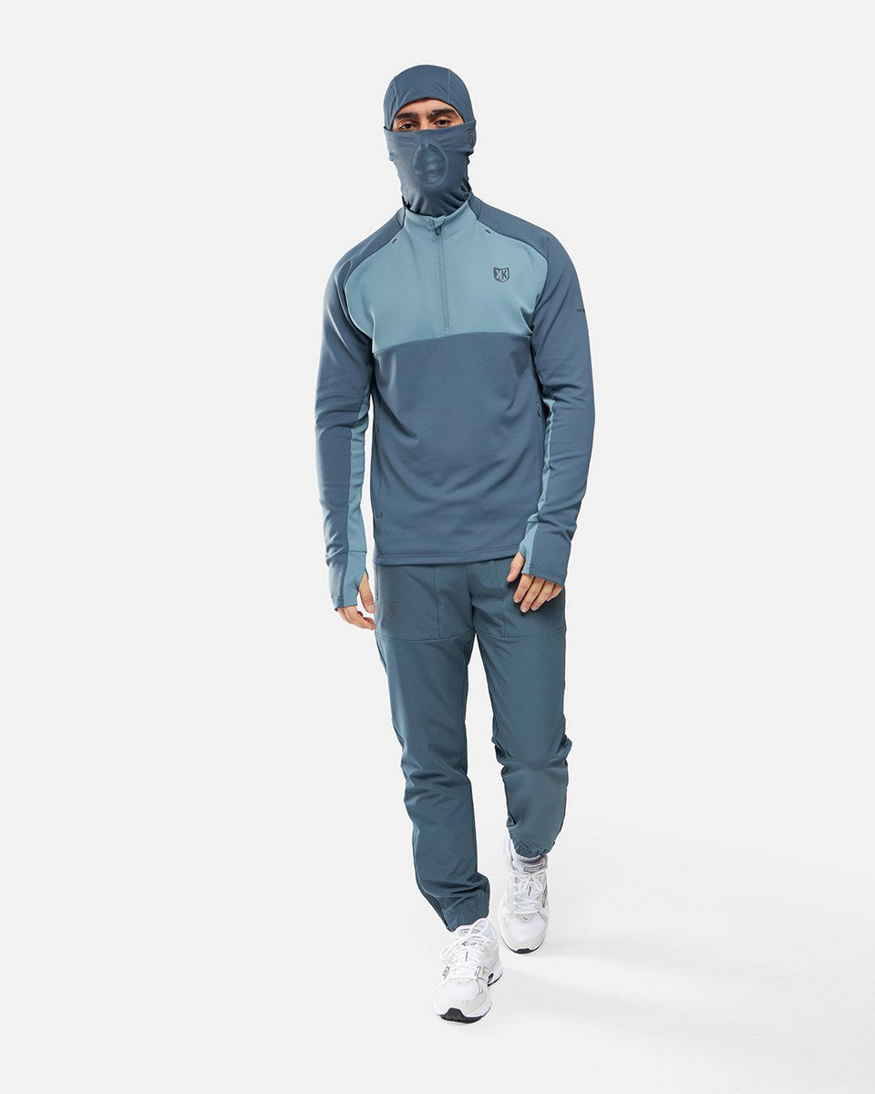 Top 1/2 Zip FK Rocks II Integrated Hood - Blue