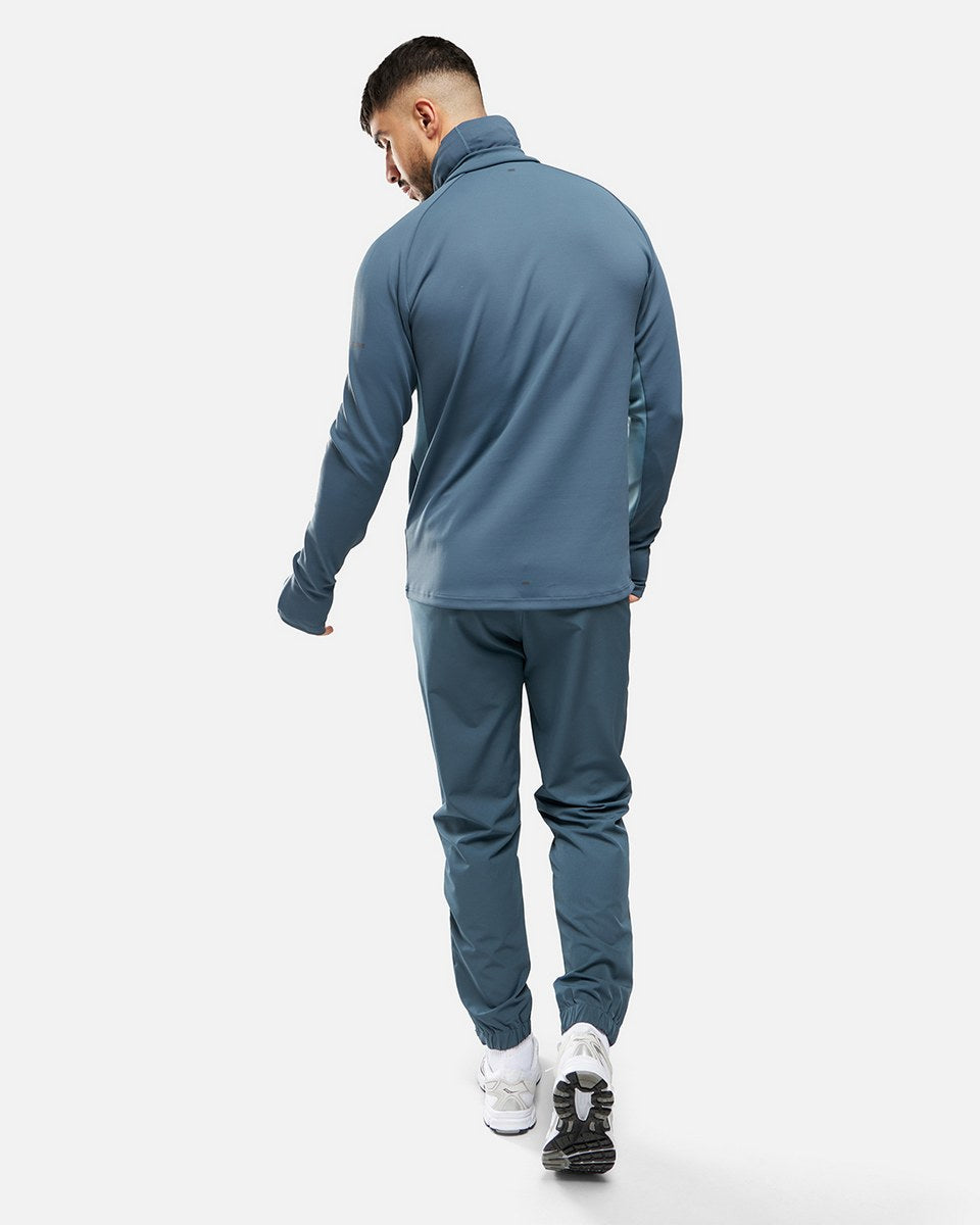 Top 1/2 Zip FK Rocks II Integrated Hood - Blue