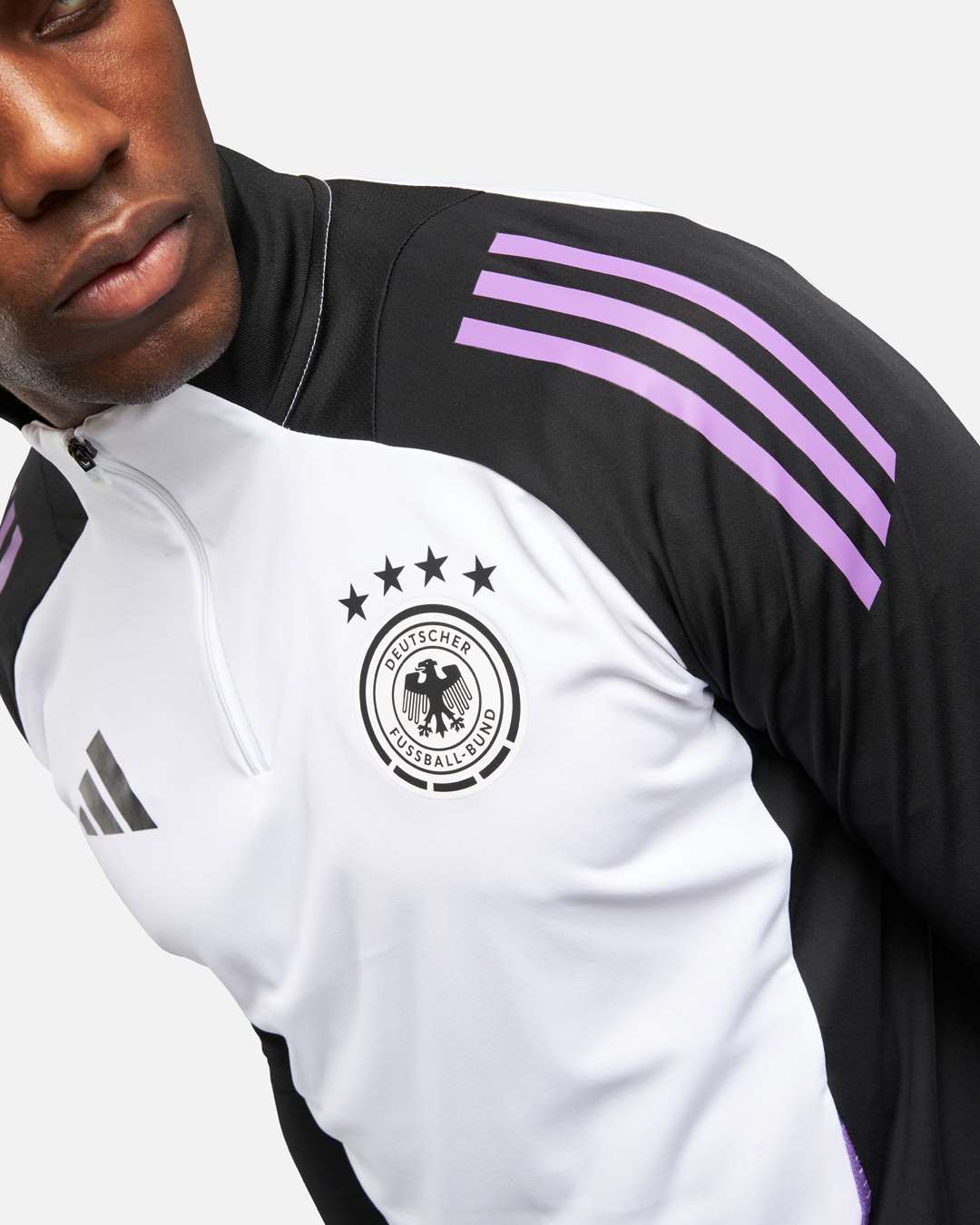 Haut d'entrainement Allemagne 2024 - Blanc/Noir/Violet