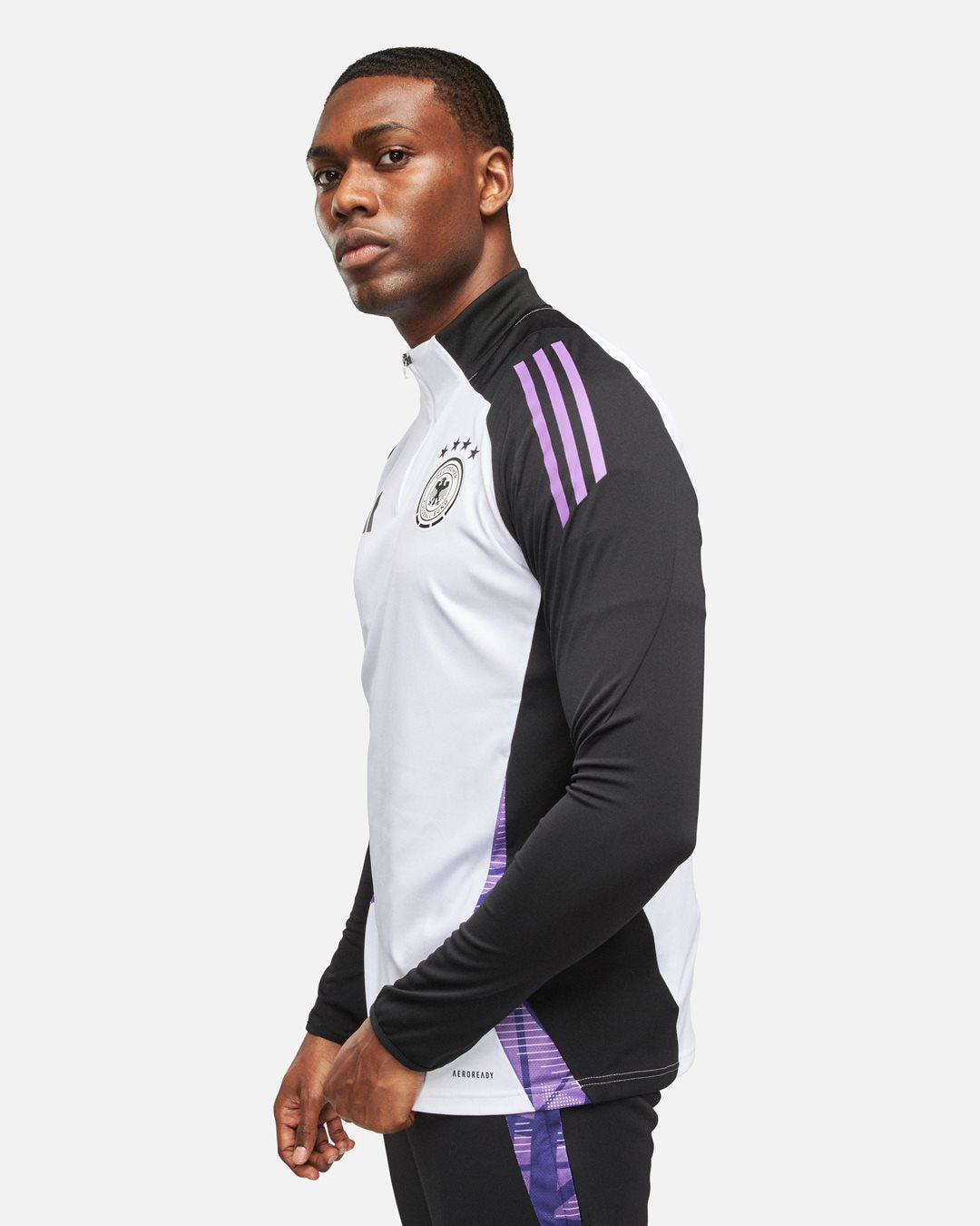 Haut d'entrainement Allemagne 2024 - Blanc/Noir/Violet