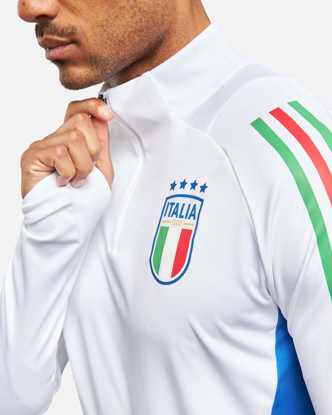 Camiseta de entrenamiento Italia 2024 blanco/azul
