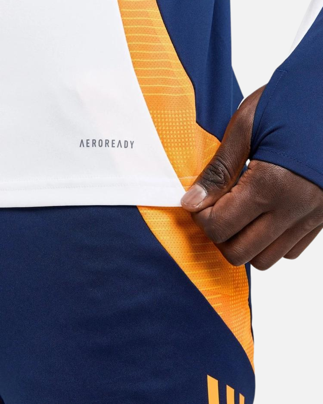 Haut d'entrainement Real Madrid 2024/2025 - Blanc/Bleu/Orange
