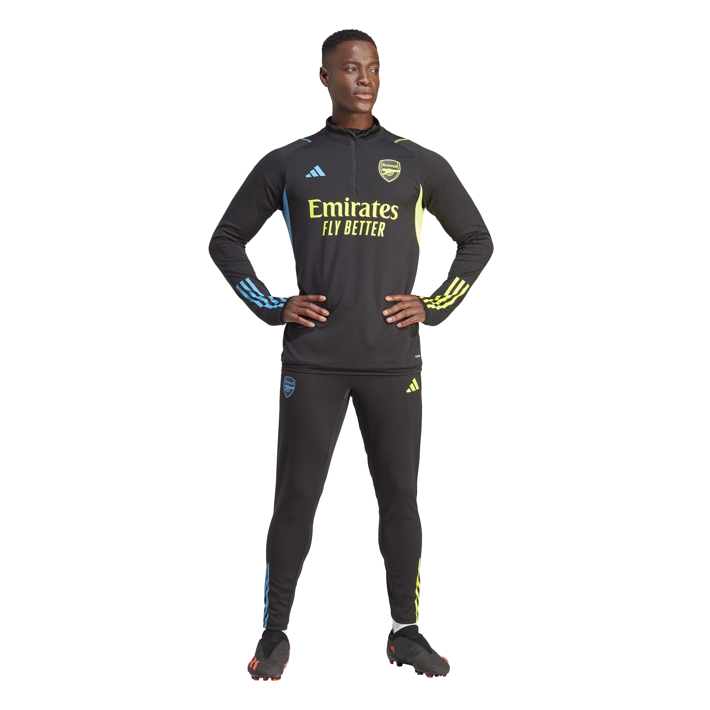 Arsenal-Trainingsoberteil 2023/2024 – Schwarz/Blau/Gelb