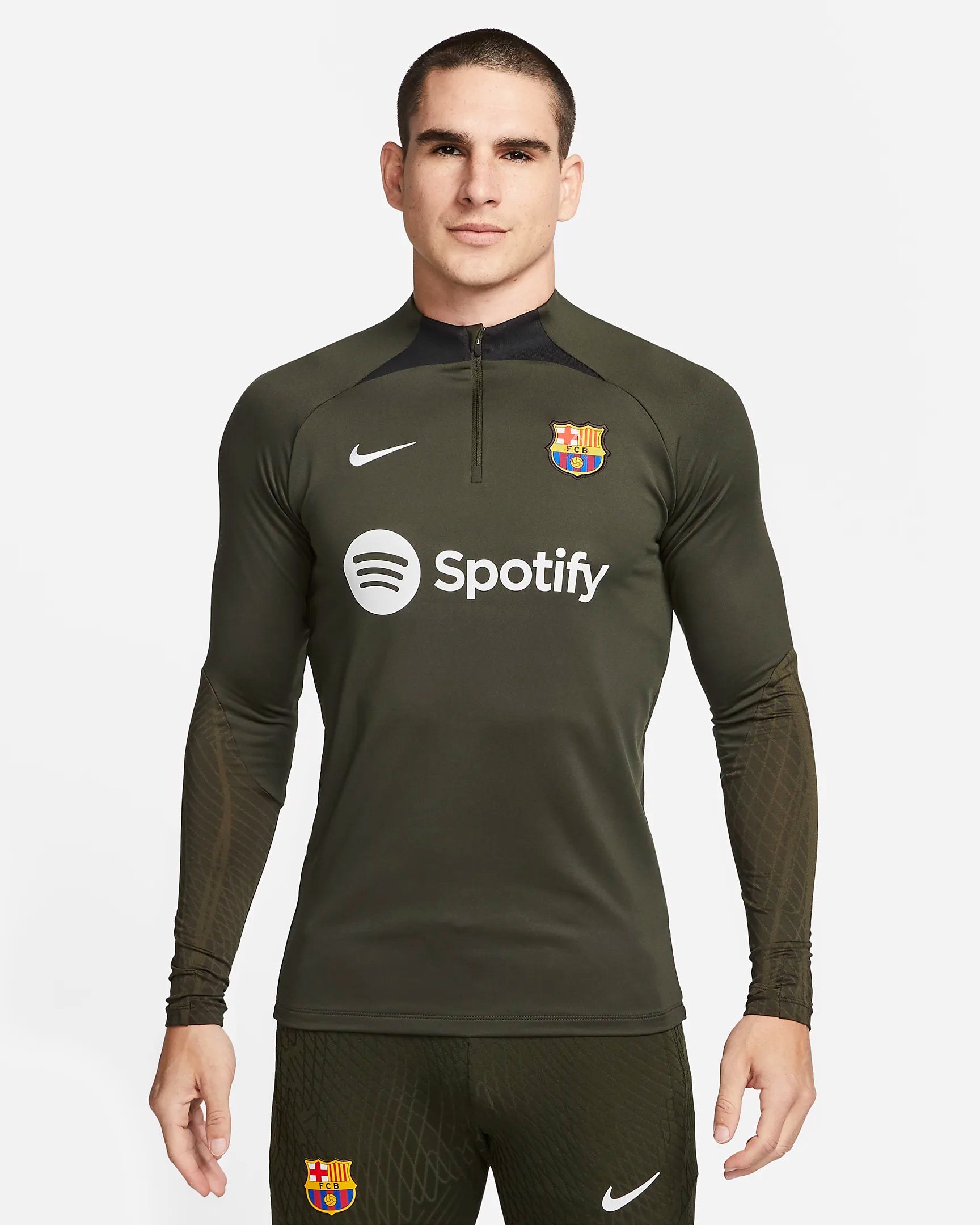 Haut d'entrainement FC Barcelone 2023/2024 - Kaki