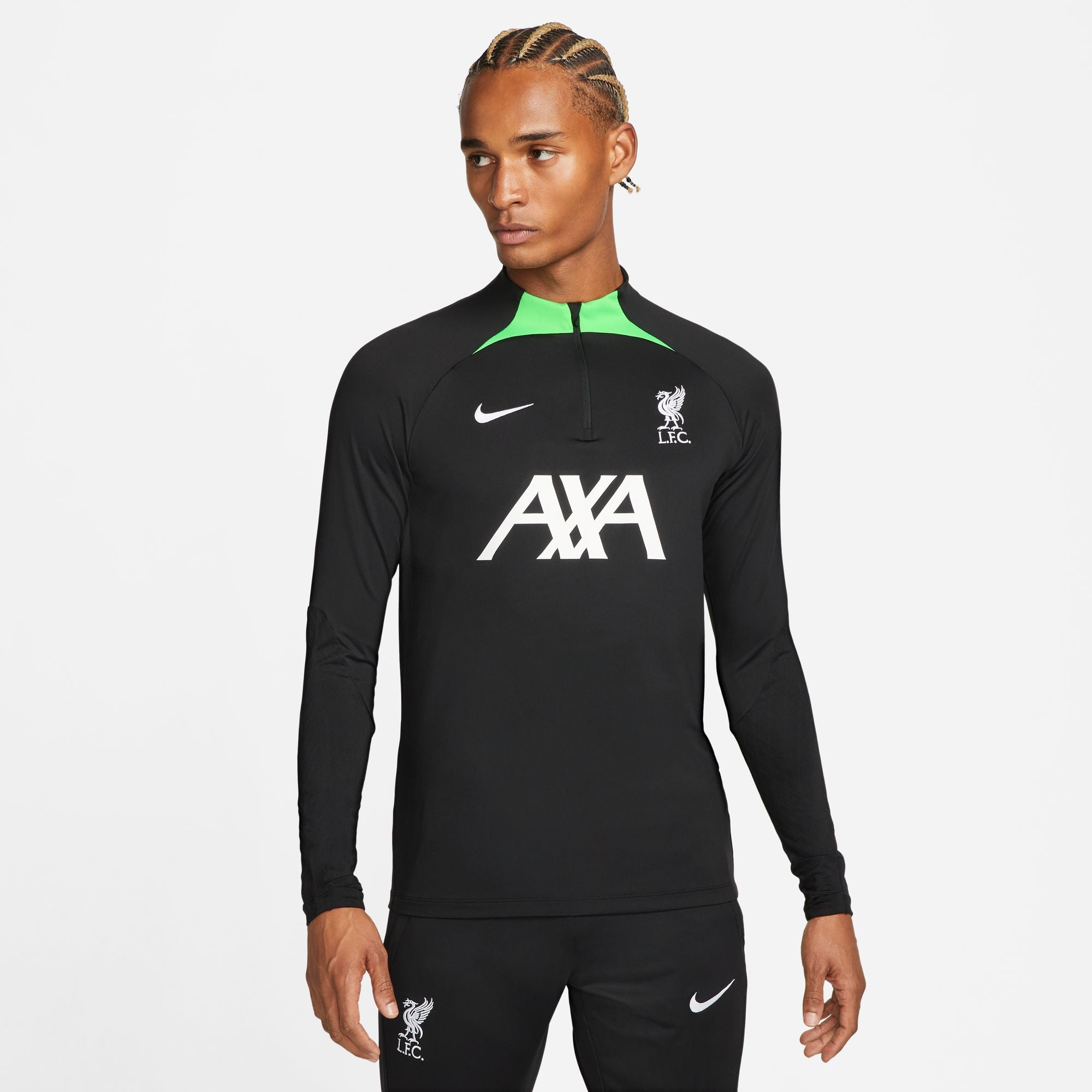 Haut d'entrainement Liverpool - Noir/Vert/Blanc