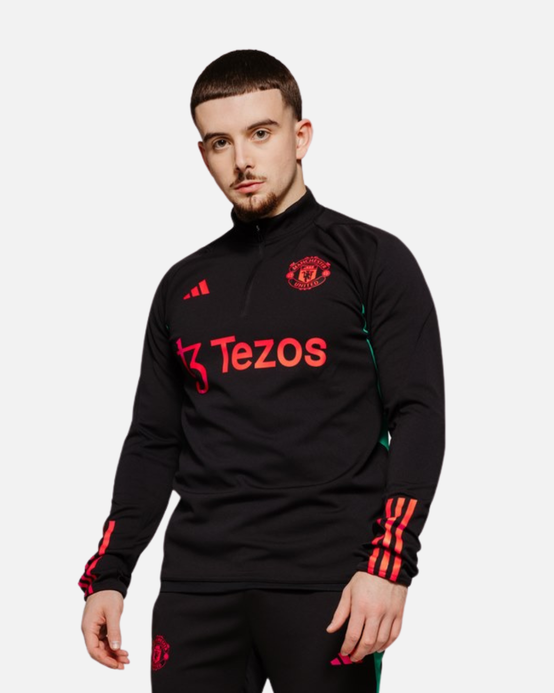 Haut d'entrainement Manchester United 2023/2024 - Noir/Rouge/Vert