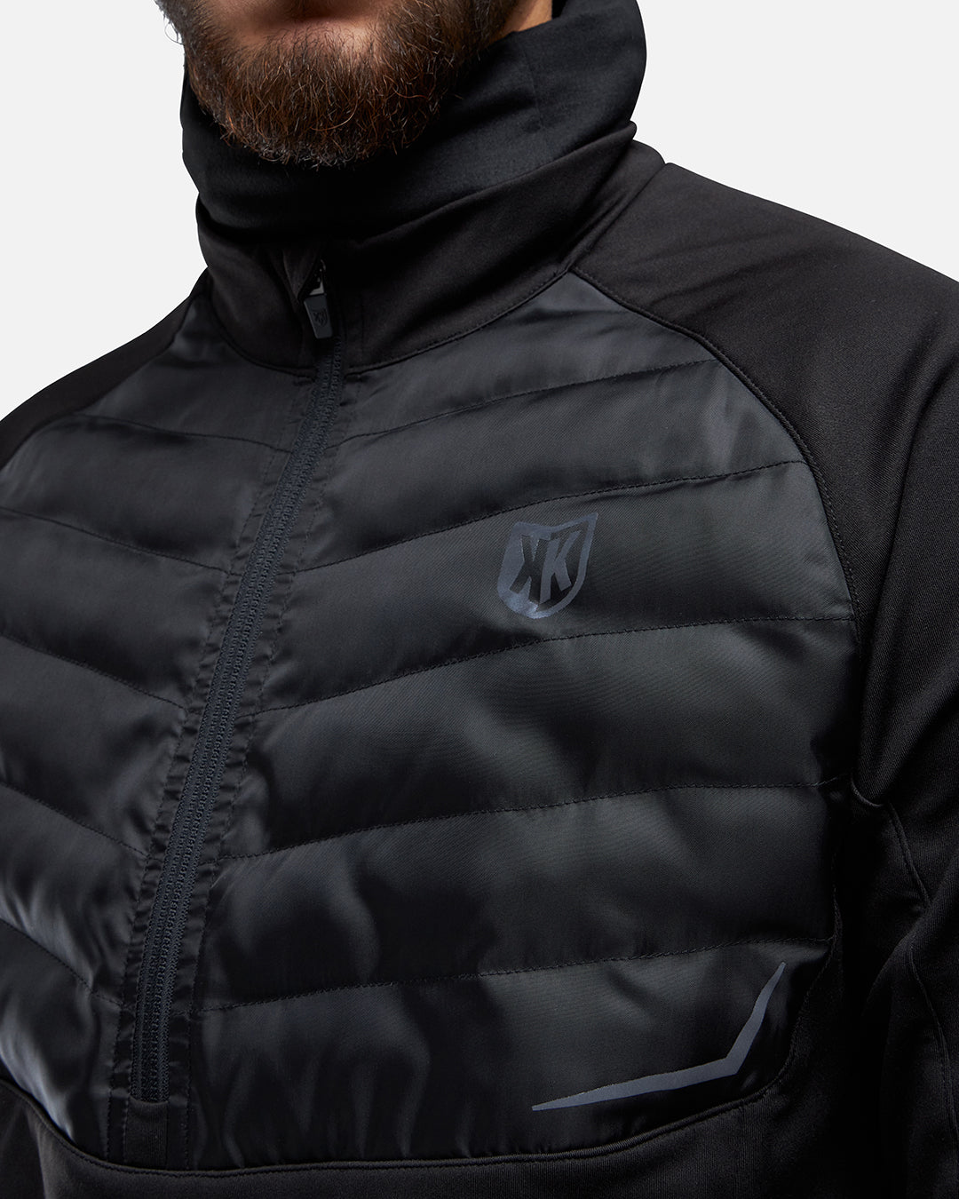 Haut FK Rocks 1/2 Zip Integrated Cagoule - Black