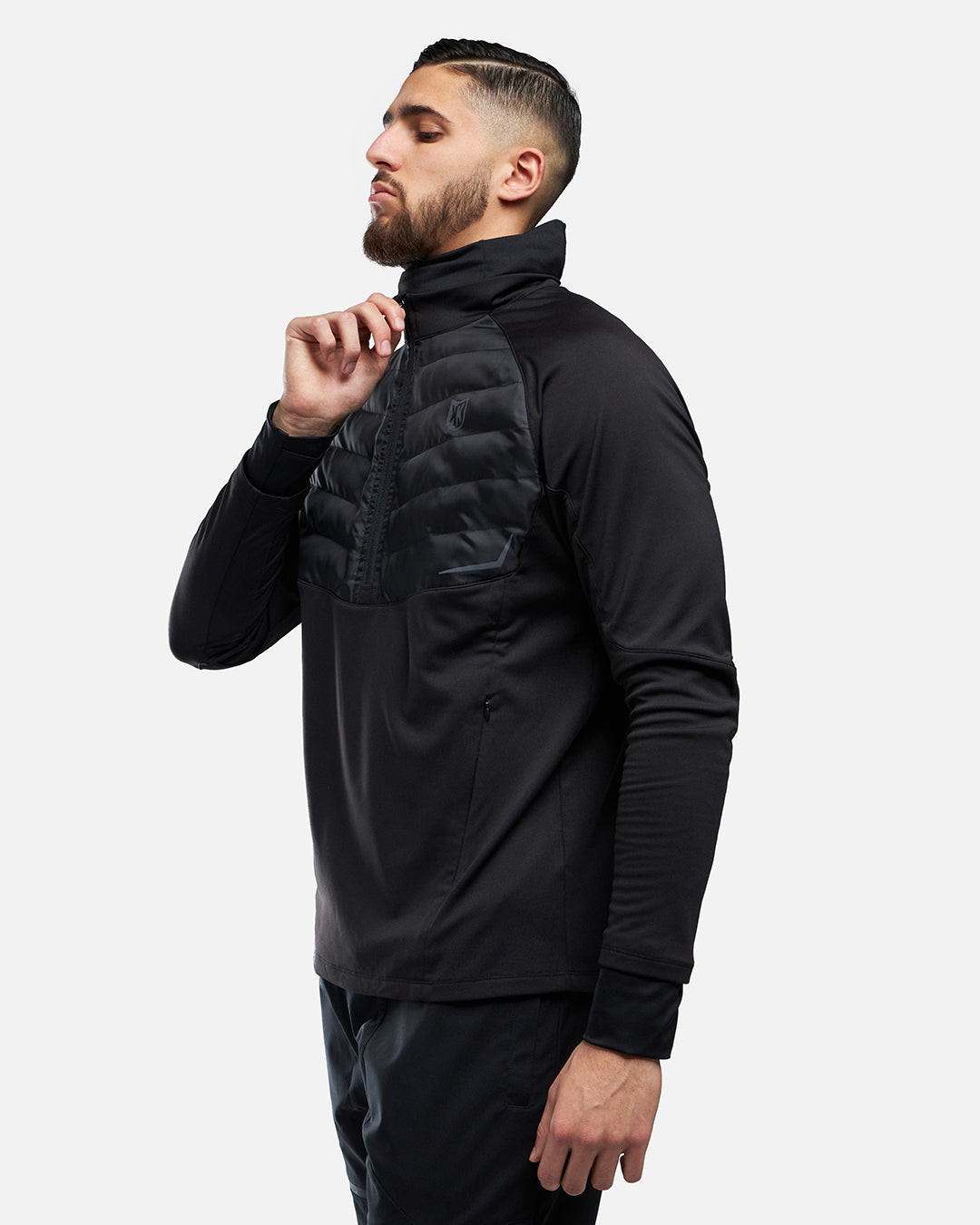 Haut FK Rocks 1/2 Zip Integrated Cagoule - Black