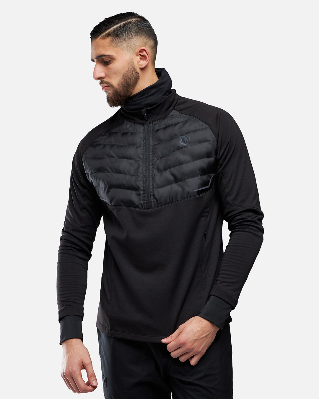 Haut FK Rocks 1/2 Zip Integrated Cagoule - Black