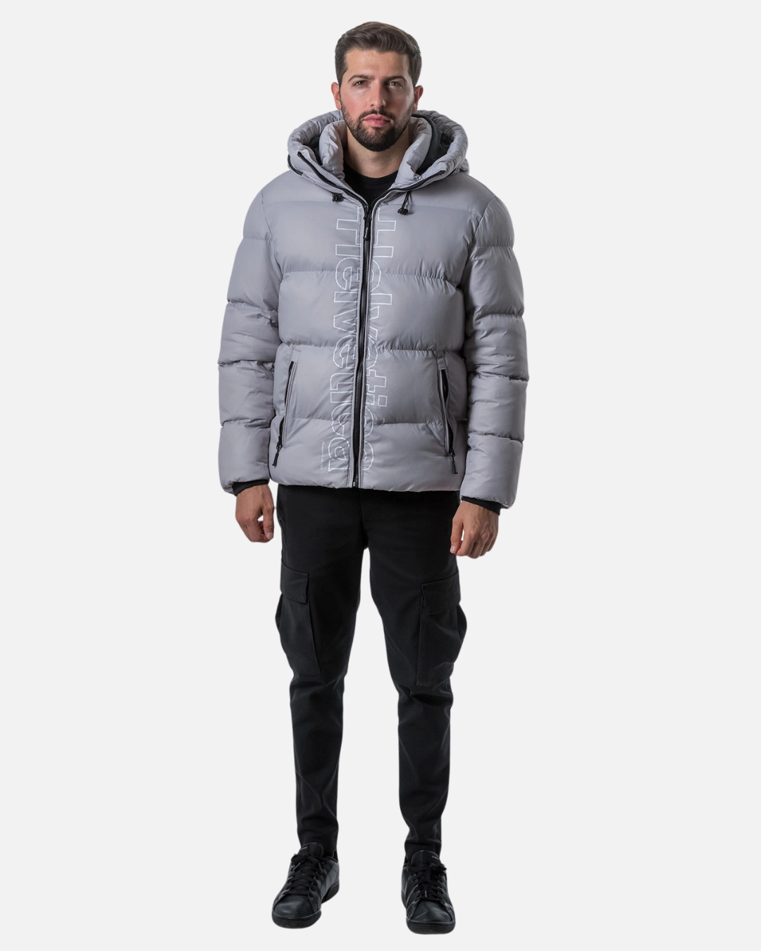 Helvetica Silver Down Jacket - Grey