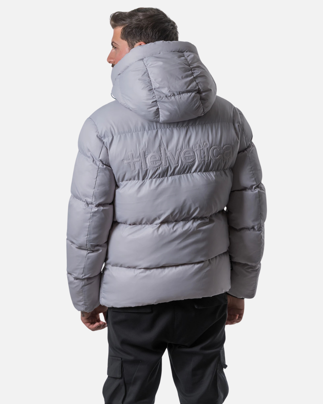 Helvetica Silver Down Jacket - Grey