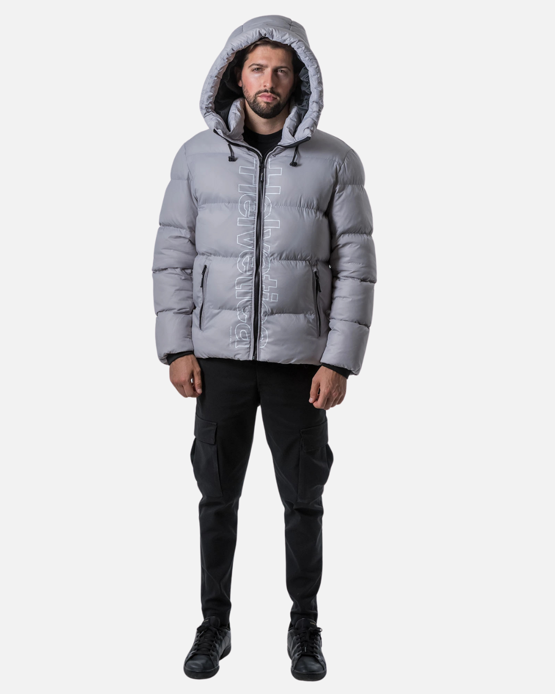 Helvetica Silver Down Jacket - Grey
