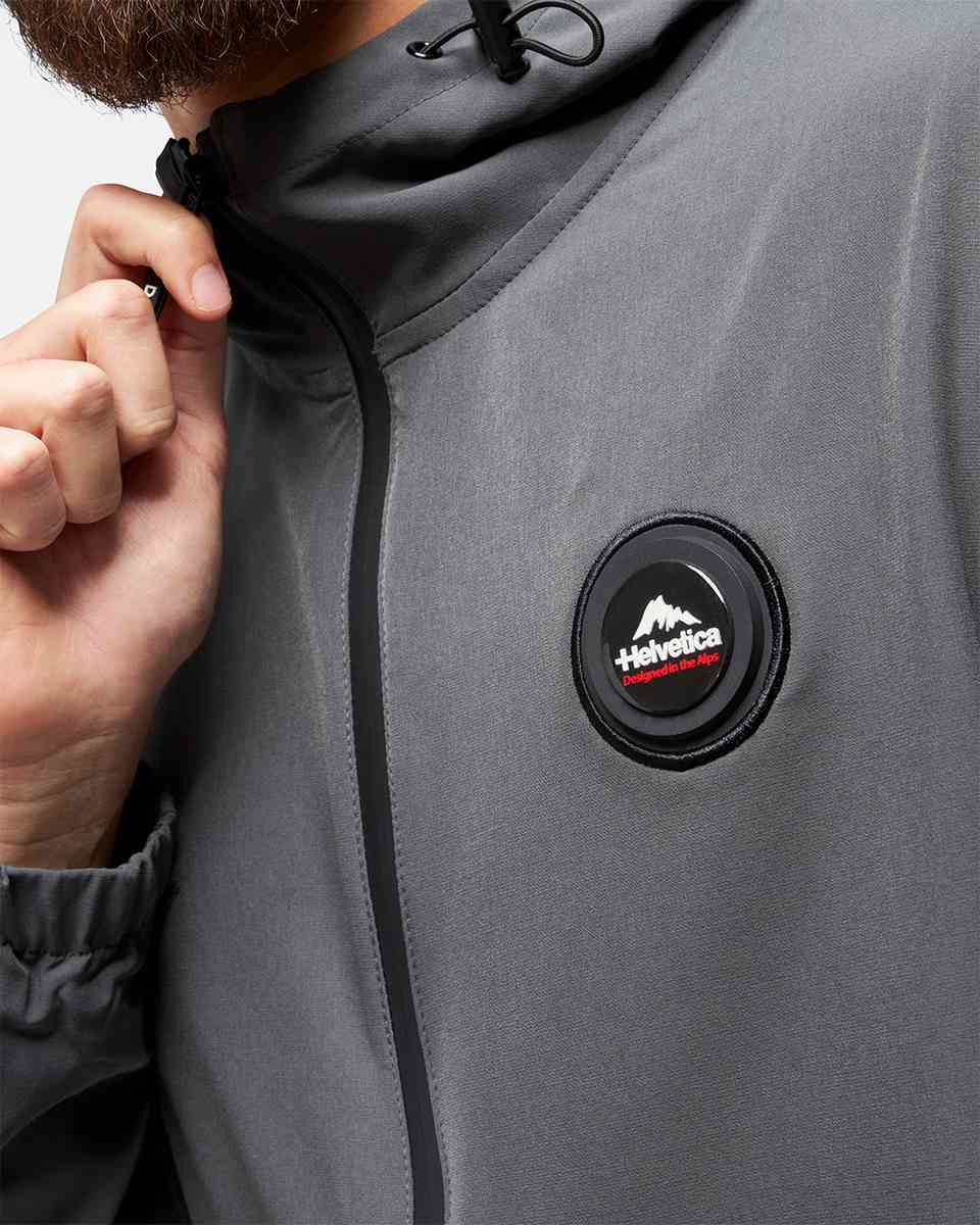 Chaqueta con capucha Helvetica Neptune - Gris