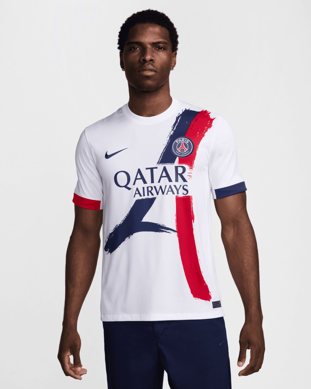 Maillot PSG Exterieur 2024 2025 Blanc Bleu Rouge Footkorner