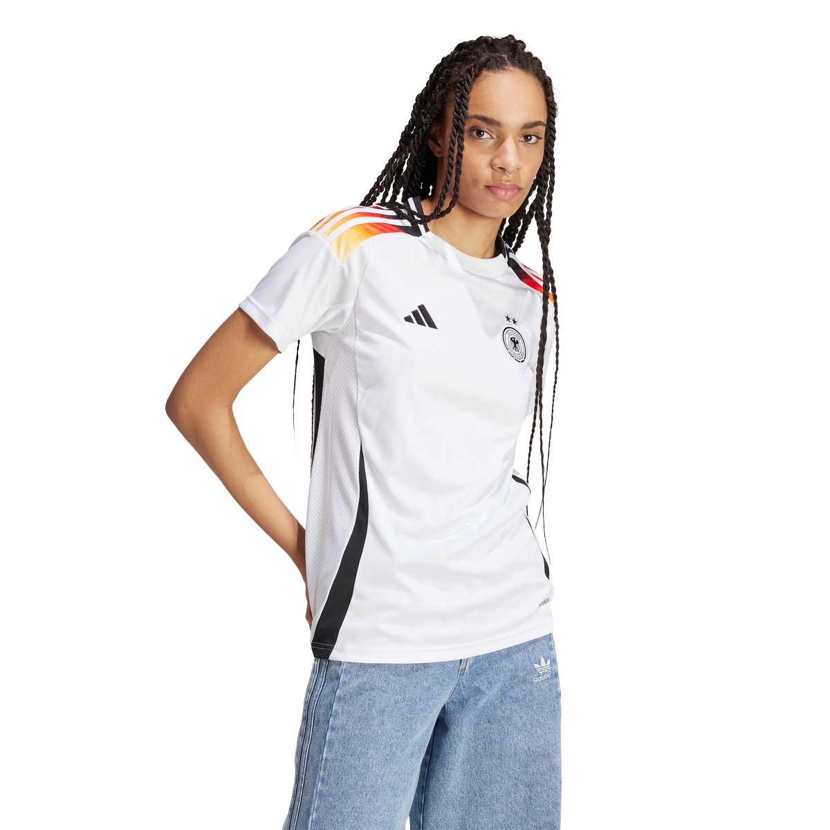 Maillot Domicile Allemagne Femme 2024 - Blanc/Noir