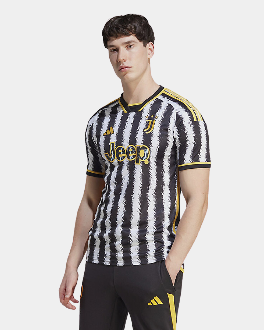 Maillot Domicile Juventus 2023/2024 - Noir/Blanc/Jaune