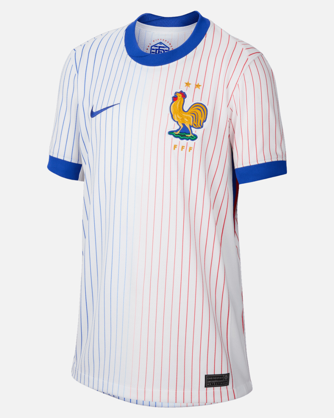 Maglia da trasferta della squadra francese juniores 2024 - Bianca/Blu/Rossa