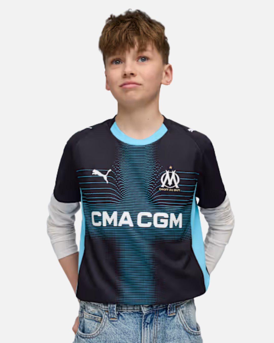 Maillot Extérieur OM 2025/2026 Junior - Bleu