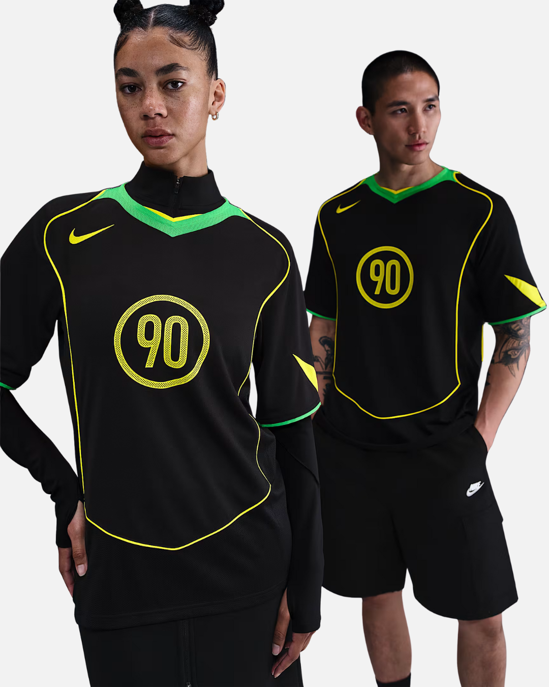 Nike Total 90 Jersey - Black/Yellow/Green